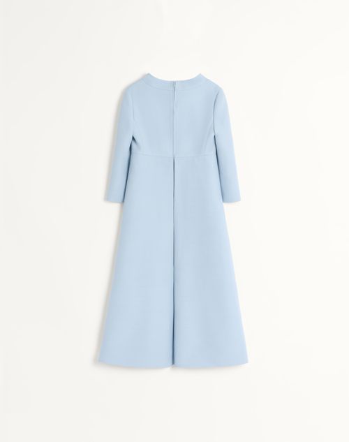 Valentino - Crepe Couture Midi Dress - Pastel Gray - Woman - Dresses