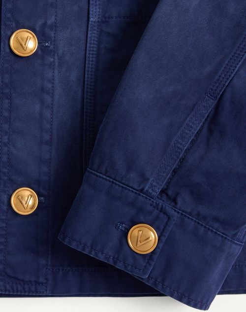 Valentino - Denim Safari Jacket - Blue - Man - Denim