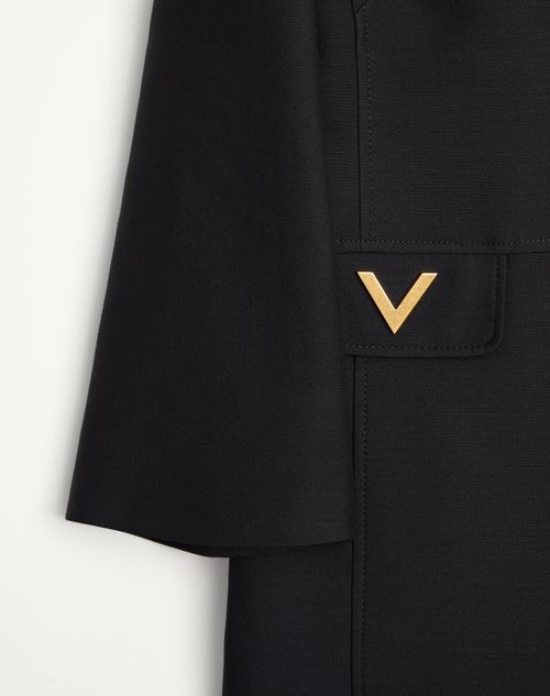 Valentino - Crepe Couture Midi Dress - Black - Woman - Dresses