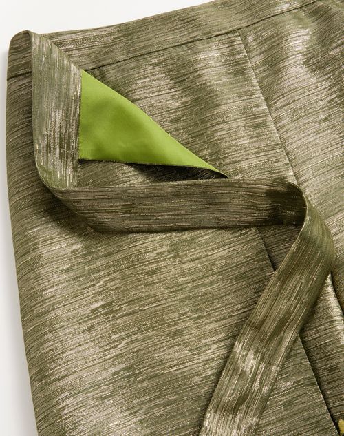 Valentino - Lurex Pants With Voyage Imaginaire Print - Multicolor - Woman - Pants And Shorts