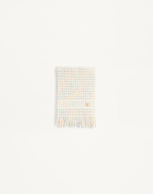 Valentino Garavani - Vlogo Signature Wool And Cashmere Scarf - Ivory/gold - Woman - Soft Accessories