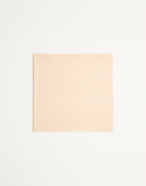 Valentino Garavani - Chal Toute La V De Lana Y Seda - Manteca - Mujer - Accesorios Suaves