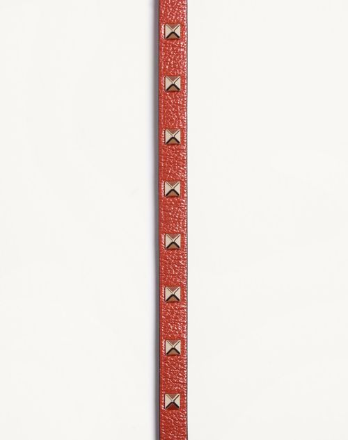 Valentino Garavani - Valentino Spike Leather Bracelet - Papavero - Woman - Jewelry
