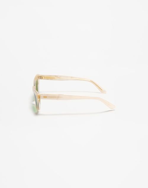Valentino - Cat-eye Acetate Frame - Pearl Gray/green - Woman - Eyewear