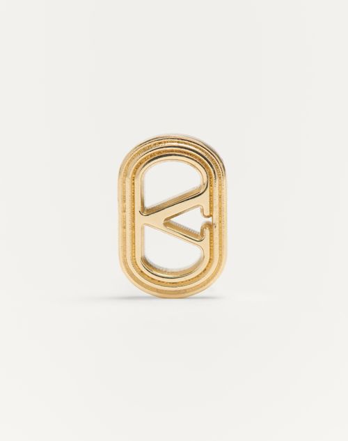 Valentino Garavani - Valentino Ovalette Metal Earrings - Gold - Man - Jewelry
