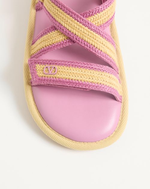 Valentino Garavani - Lake Powell Sandal With Crochet Embroidery - Pink - Woman - Sandals
