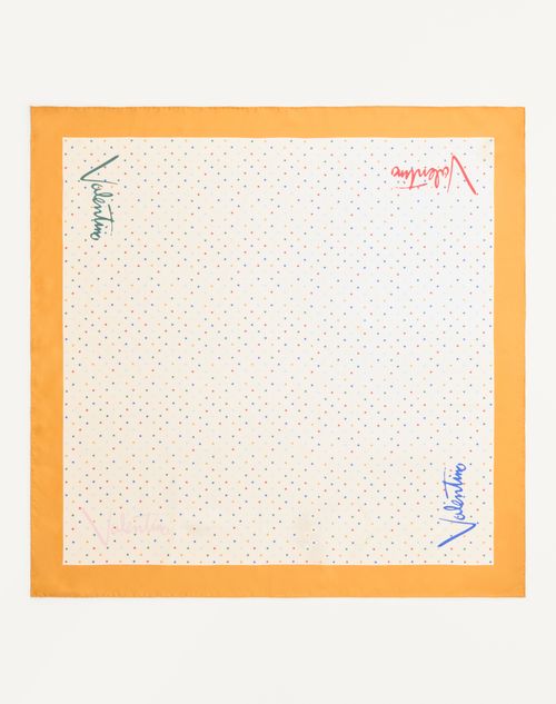Valentino Garavani - Multicolor Starry Silk Scarf - Vanilla/orange - Woman - Soft Accessories