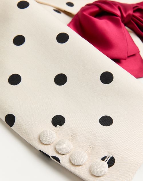 Valentino - Shantung Jacket With Plusdepois Print - Birch/black - Woman - Jackets And Blazers