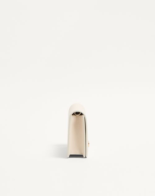 Valentino Garavani - Vlogo Signature Mini Shoulder Bag In Grainy Calfskin - Light Ivory - Woman - Wallets And Small Leather Goods