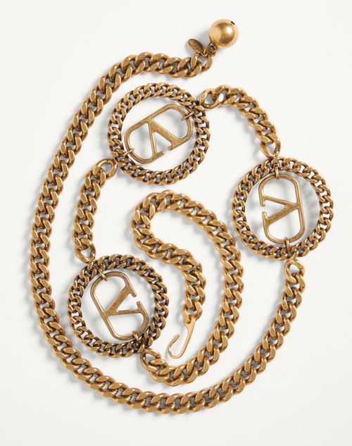 Valentino Garavani - Vlogo Signature Chain Belt - Gold - Woman - Belts