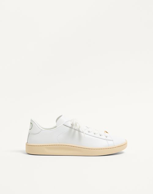 Valentino Garavani Royco Trainer In Nappa Calfskin Woman White 36.5
