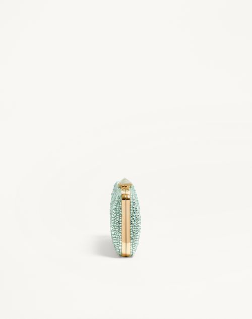 Valentino Garavani - Carry Secrets Rhinestone Minaudiere - Crysolite - Woman - Clutches