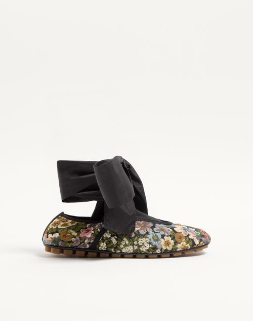 Valentino Garavani - Rythmika Ballerina In Après L'hiver Jacquard Fabric - Animal Print - Woman - Ballerinas