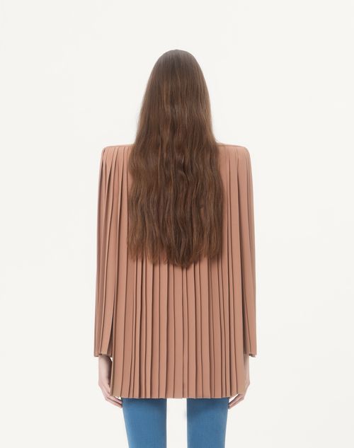 Valentino - Plissiertes Cady Couture Top - Terrakotta - Frau - Blusen Und Tops