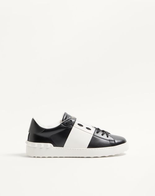 Valentino Open Low-top Sneakers Rubber Sole In Black