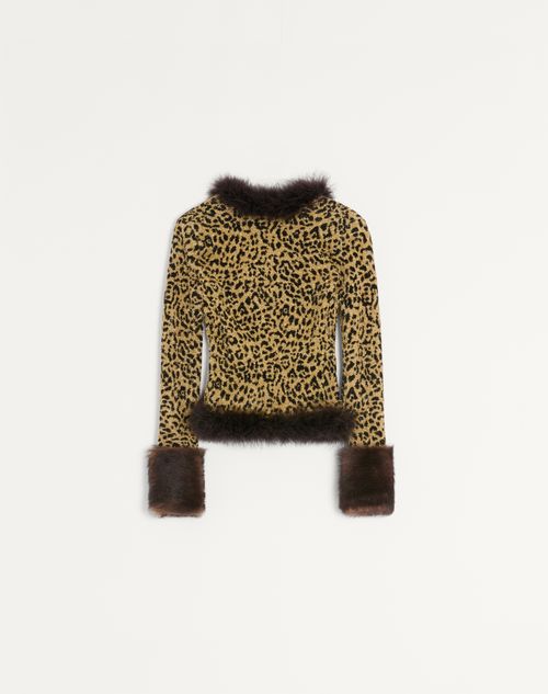 Valentino - Jacquard Animal Print Lurex Knit Jacket - Animal Print - Woman - Jackets And Blazers