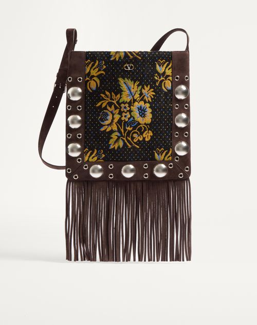 Valentino Nellcôte Jacquard Shoulder Bag In Multicolour