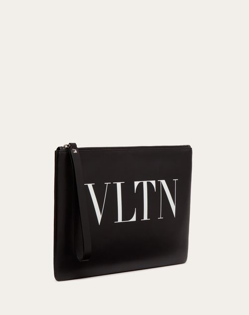 Valentino Garavani - Vltn Pouch - Black/white - Man - Clutches And Pouches