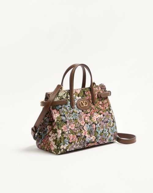 Valentino Garavani - ヴァレンティノ ガラヴァーニ アンティーブ アプレリヴェール ジャカードファブリック スモール トート - マルチカラー/タバコ - ウィメンズ - トート
