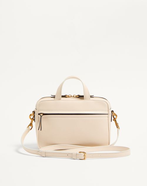 Valentino Garavani - Valentino Garavani Viva Superstar Nappa Leather Handbag - Butter/black - Woman - Top Handle Bags