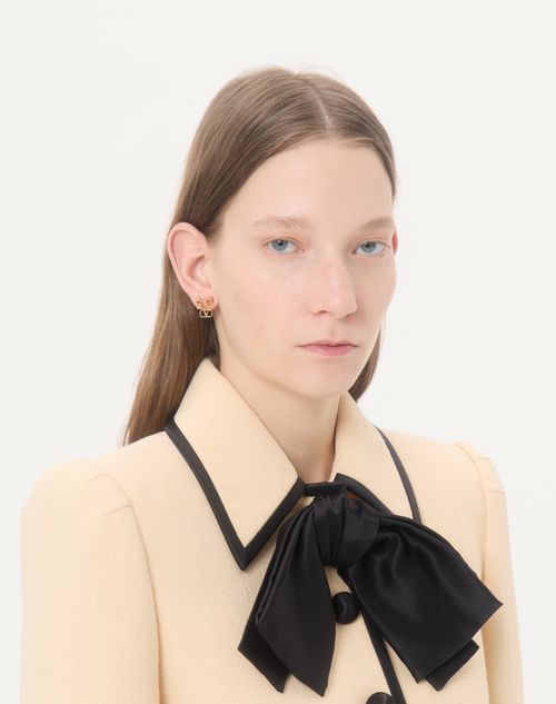 Valentino Garavani - Vlogo Signature Metal Earrings - Gold - Woman - Jewellery