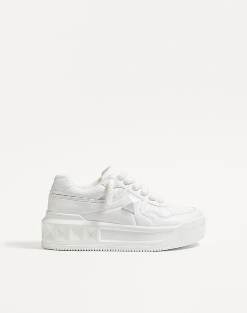 Valentino Garavani Baskets One Stud Xl En Cuir Nappa Femme Blanc 35.5