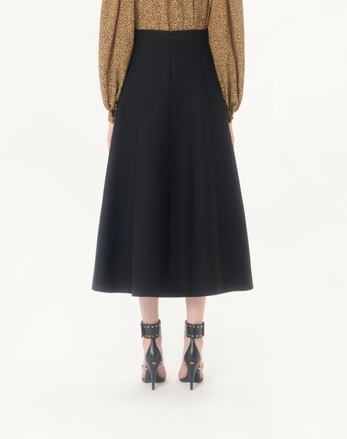 Valentino - Crepe Couture Midirock - Schwarz - Frau - Röcke