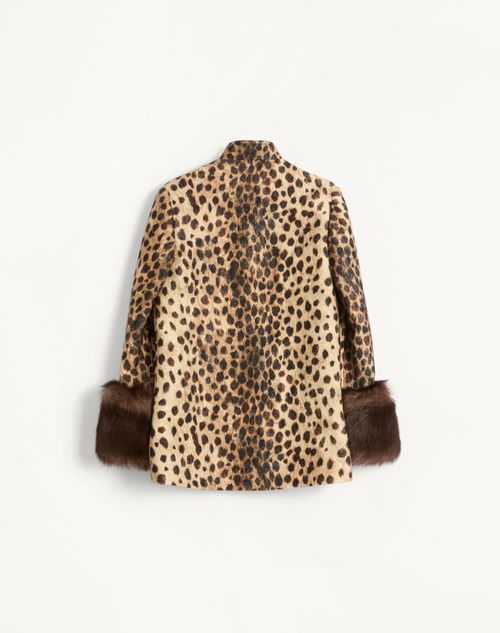 Valentino - Jaguar Spots Printed Wool Cloth Caban - Animal Print - Woman - Jackets And Blazers