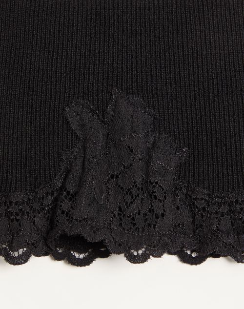 Valentino Garavani - Cinta De Cachemira Y Encaje Con El Vlogo Signature Para El Cabello - Negro - Mujer - Sombreros Y Guantes