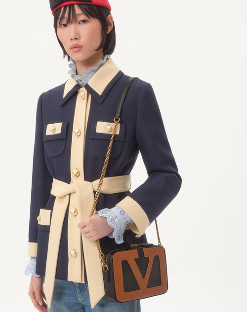 Valentino Garavani - Valentino Garavani Viva Superstar Nappa Leather Crossbody Bag - Black/spice - Woman - Shoulder Bags