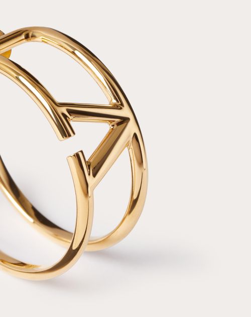 Valentino Garavani - Vlogo Signature Metal Earrings - Gold - Woman - Jewelry