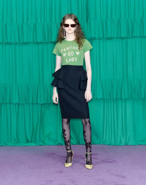 Valentino - Crepe Couture Midi Skirt - Black - Woman - Skirts