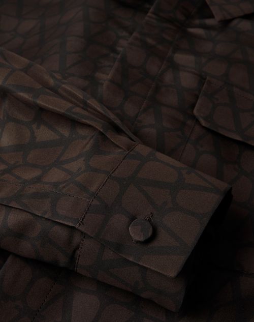 Valentino - Silk Faille Jumpsuit With All-over Toile Iconographe Print - Ebony/black - Man - Outerwear