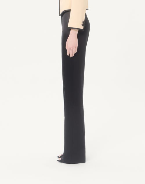 Valentino - Double Duchesse Stretch Trousers - Black - Woman - Trousers And Shorts
