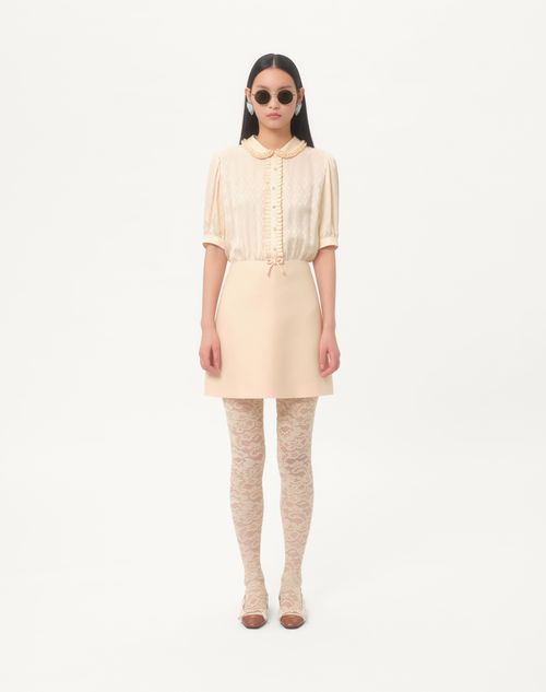 Valentino - Crepe Couture Short Dress - Birch - Woman - Dresses