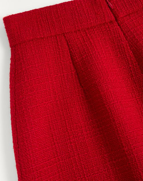 Valentino - Plain Wool Tweed Midi Skirt - Paris - Woman - Skirts