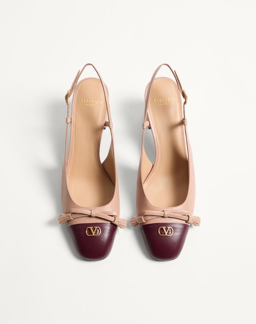 Valentino Garavani - Valet Du Roi Kidskin Slingback Pumps 60mm - Rose Cannelle/garnet - Woman - Pumps