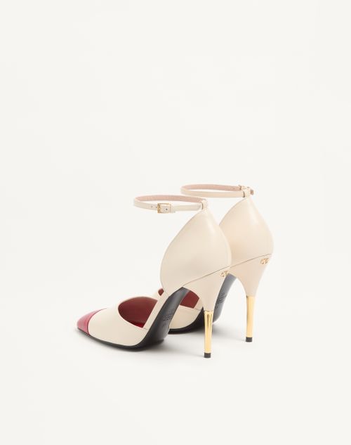 Valentino Garavani - Décolleté Sinead In Capretto 105mm - Burro/rosso - Donna - Décolleté E Slingbacks