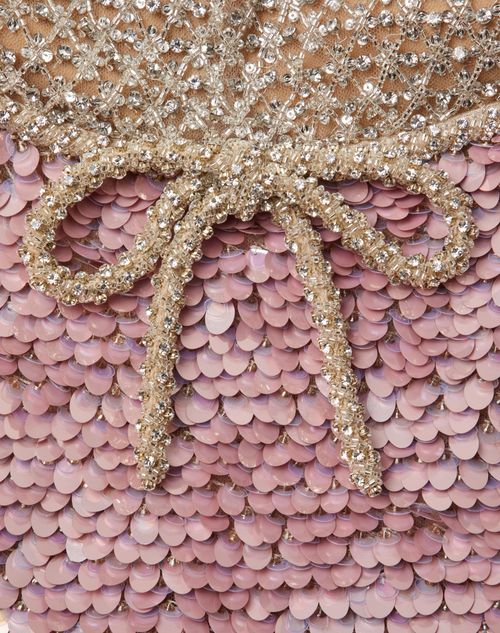 Valentino - Tulle Illusione Embroidered Dress - Pink - Woman - Dresses