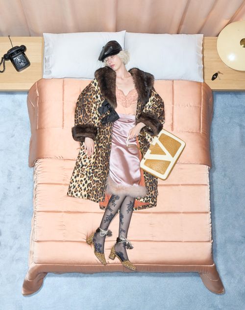 Valentino - Crepe De Chine Top - Lachs - Frau - Blusen & Tops