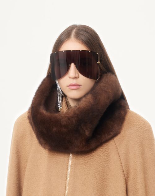 Valentino Garavani - Lamb Fur Collar - Brown - Woman - Soft Accessories