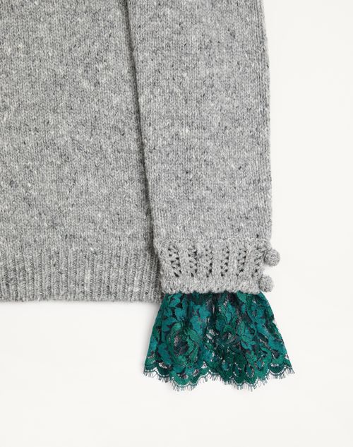 Valentino - Wool And Cashmere Sweater - Grey - Woman - Knitwear