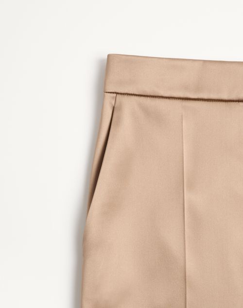 Valentino - Double Duchesse Stretch Trousers - Camel - Woman - Trousers And Shorts