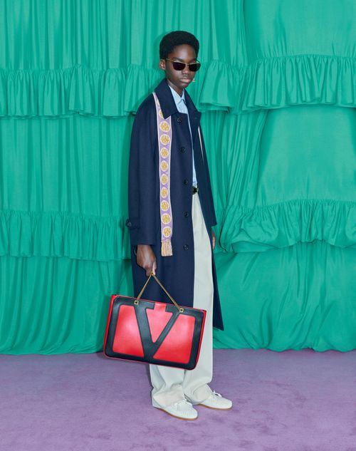 Valentino - Single-breasted Wool And Cashmere Coat - Night - Man - Coats And Blazers