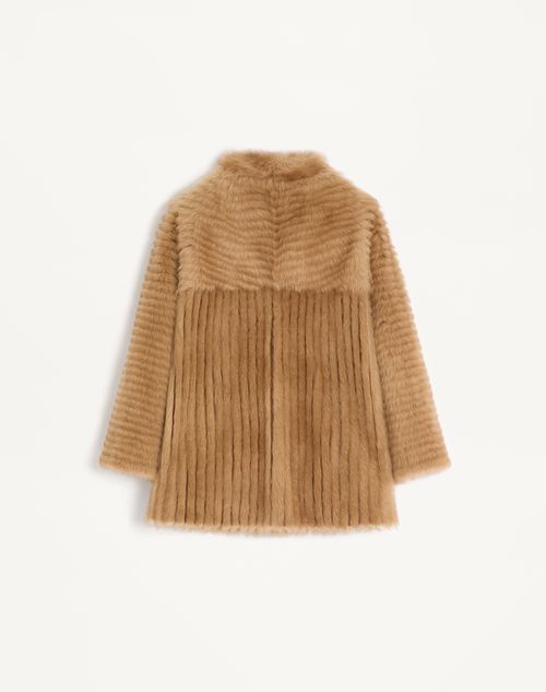 Valentino - Shearling Coat - Honey - Woman - Coats And Outerwear