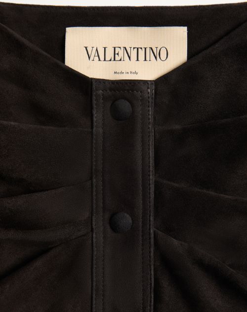 Valentino - Suede Skirt - Black - Woman - Skirts