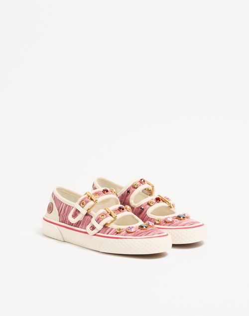 Valentino Garavani - Mary-jane Dollyboard Velvet Ballerina Sneaker - Multicolor - Woman - Sneakers