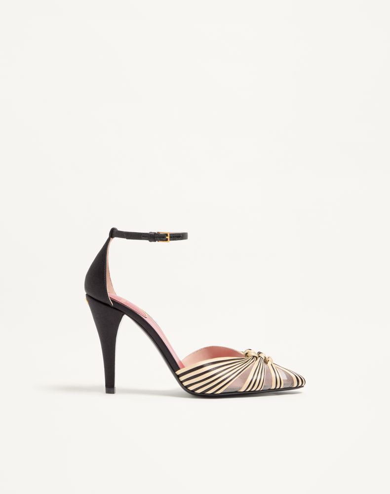 Valentino Garavani Women's Black/Nude Annine Pump In Satin 100Mm Woman 42