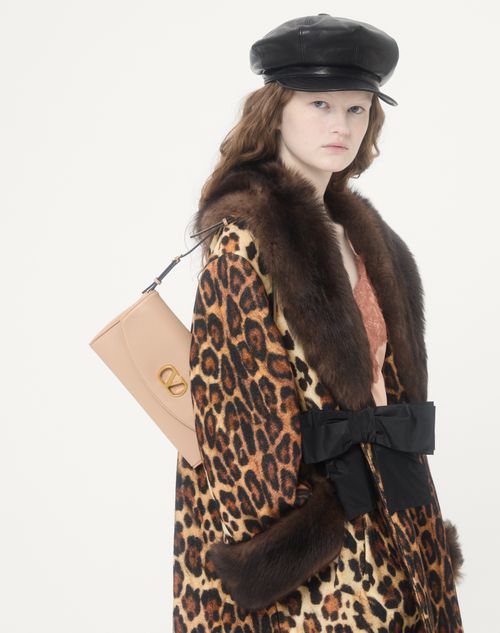 Valentino Garavani - Valentino Garavani Devain Small Nappa Shoulder Bag - Rose Sand - Woman - Shoulder Bags