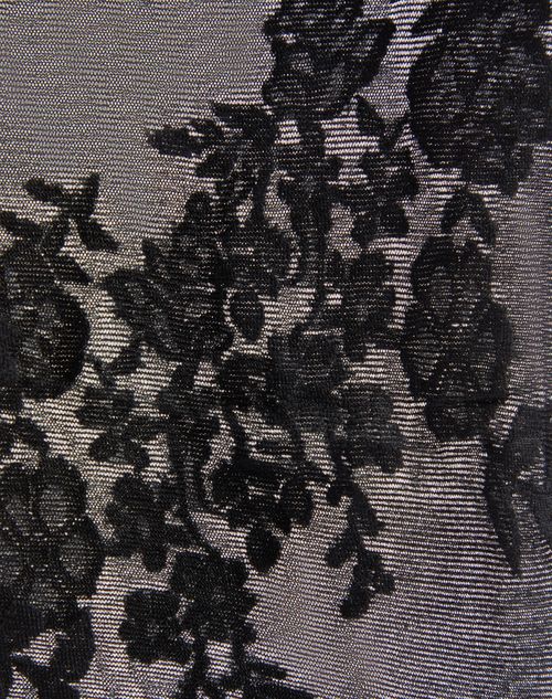 Valentino - Floral Lycra Knee-high Socks - Black - Woman - Soft Accessories